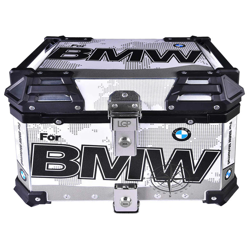 HYPER TOURER COMBO - LGP Aluminium touring panniers with top box (38L+38L+45L= 121 liters) - Set of 2 - BMW Graphics