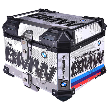 HYPER TOURER COMBO - LGP Aluminium touring panniers with top box (38L+38L+45L= 121 liters) - Set of 2 - BMW Graphics