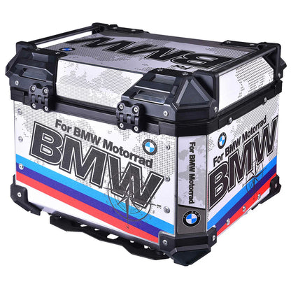 HYPER TOURER COMBO - LGP Aluminium touring panniers with top box (38L+38L+45L= 121 liters) - Set of 2 - BMW Graphics