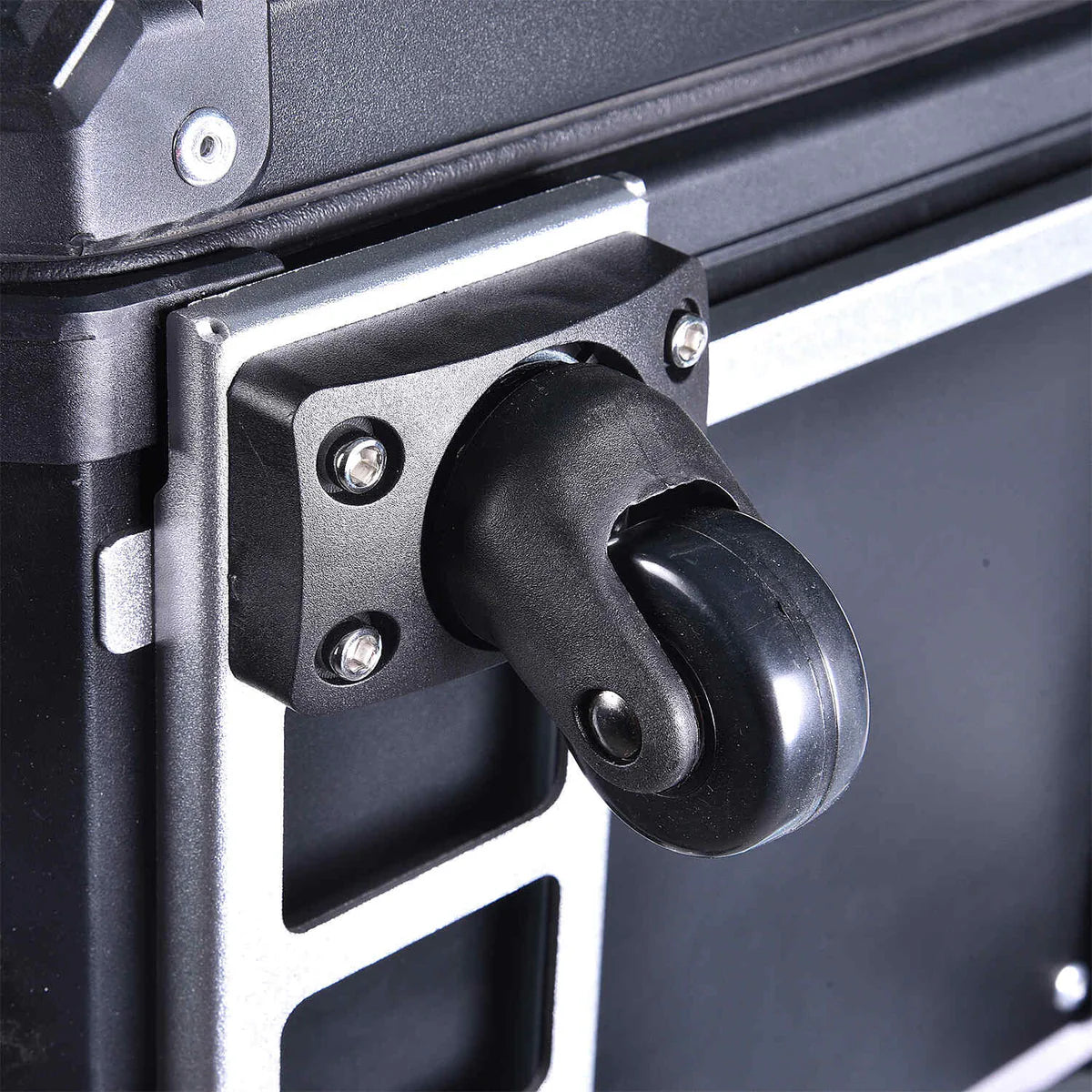 Trolley Top Box 2.0 | LGP -55L Premium fits all motorcycle  | Movable wheels | Quick Release - BLACK (free backrest cushion pad)