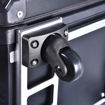 Trolley Top Box 2.0 | LGP -55L Premium fits all motorcycle  | Movable wheels | Quick Release - BLACK (free backrest cushion pad)