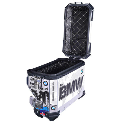 HYPER TOURER COMBO - LGP Aluminium touring panniers with top box (38L+38L+45L= 121 liters) - Set of 2 - BMW Graphics