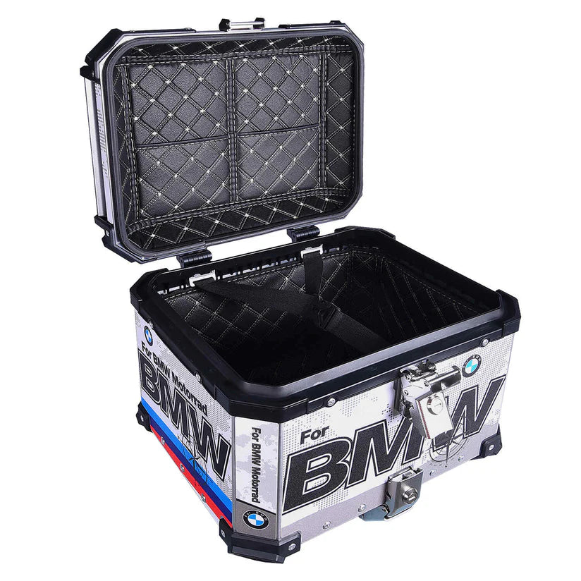 HYPER TOURER COMBO - LGP Aluminium touring panniers with top box (38L+38L+45L= 121 liters) - Set of 2 - BMW Graphics