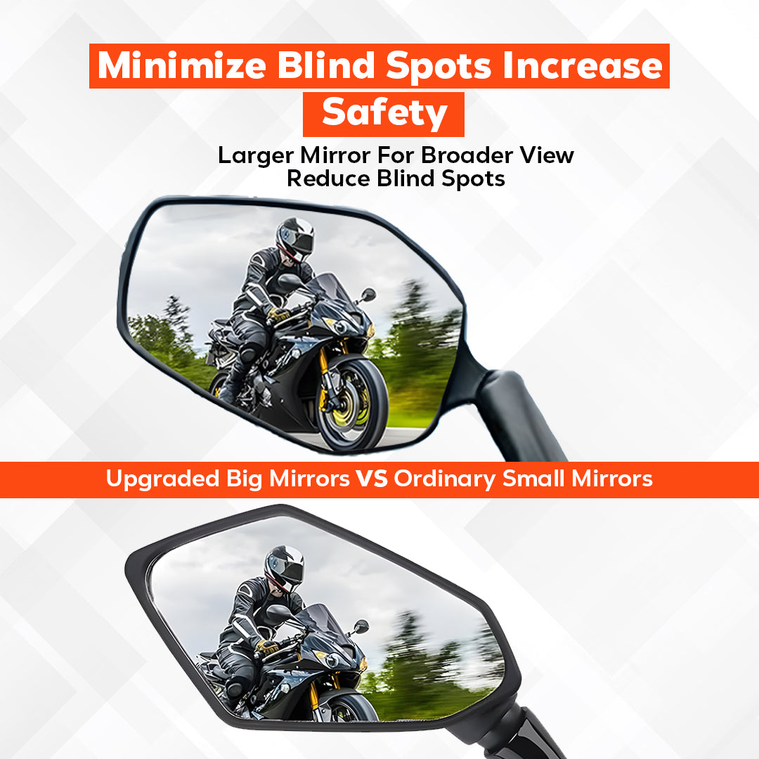 SPIKI ( NOMAD SERIES ) Adventure 3.0 Motorcycle Mirrors | 360° Rotatable Universal Side Mirrors for Road & Off-Road Riding