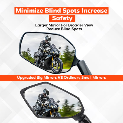 SPIKI ( NOMAD SERIES ) Adventure 3.0 Motorcycle Mirrors | 360° Rotatable Universal Side Mirrors for Road & Off-Road Riding