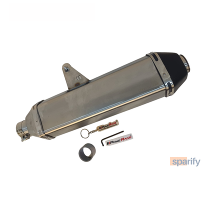 RE Himalayan 411 Brushed Steel Finish ( Matte ) PoweRage Performance Slip on Exhaust