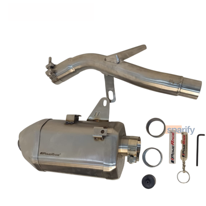 RE Guerilla 450 – Brushed Steel Finish ( Matte ) PoweRage Performance Slip on Exhaust