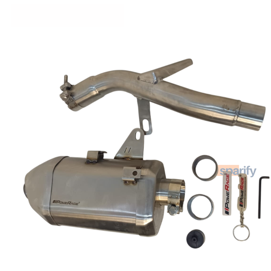 RE Guerilla 450 – Brushed Steel Finish ( Matte ) PoweRage Performance Slip on Exhaust