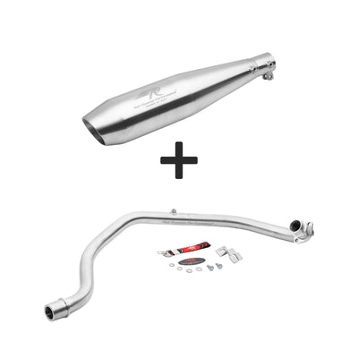 Hero XPulse 200 Red Rooster Performance POLARIS Exhaust | Silver Matte | Full System SS304 Exhaust