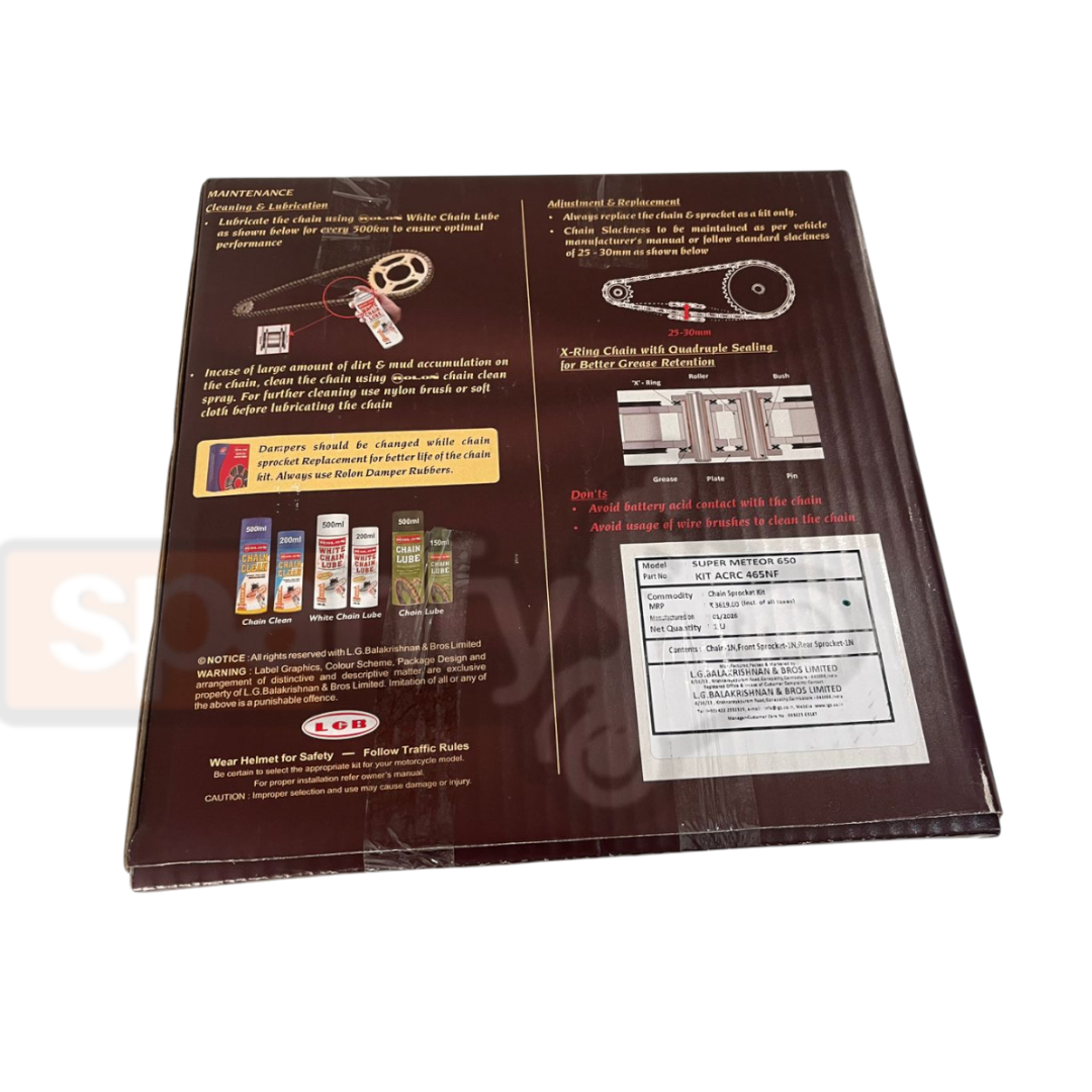 RE SUPERMETEOR 650  Rolon Brass Chain Sprocket Kit  HPORC 465NF