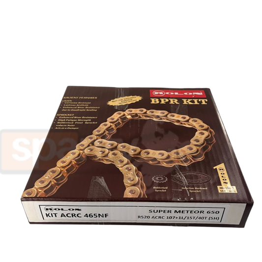 RE SUPERMETEOR 650  Rolon Brass Chain Sprocket Kit  HPORC 465NF