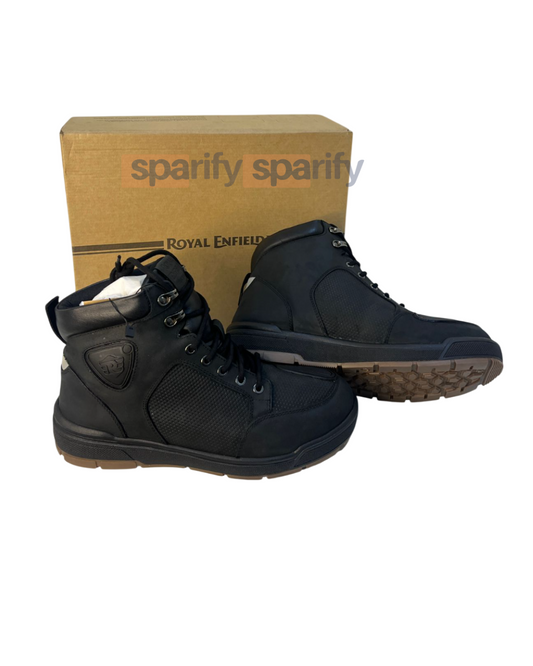 ROYAL ENFIELD NOMAD WATERPROOF MID ANKLE CITY CRUISING BOOTS - BLACK