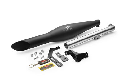 Classic Reborn 350 & Meteor 350 Red Rooster Rumbler Ace Black Matte Exhaust