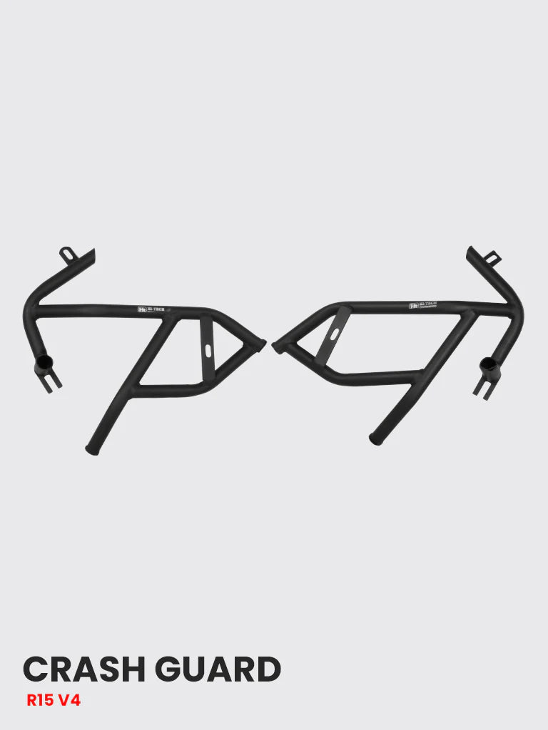 COMBO 2 R15 V4 (BLACK) Crash Guard + Grab Rail with Top Rack Seat Rest – HT EXHAUST