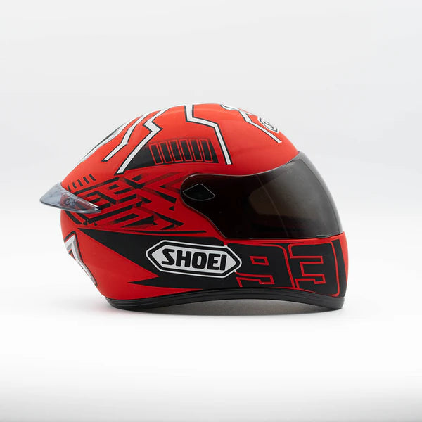 fake shoei helmets Shoei "Red Ant" Marc Márquez Edition Scale model miniature helmet – SPARIFY