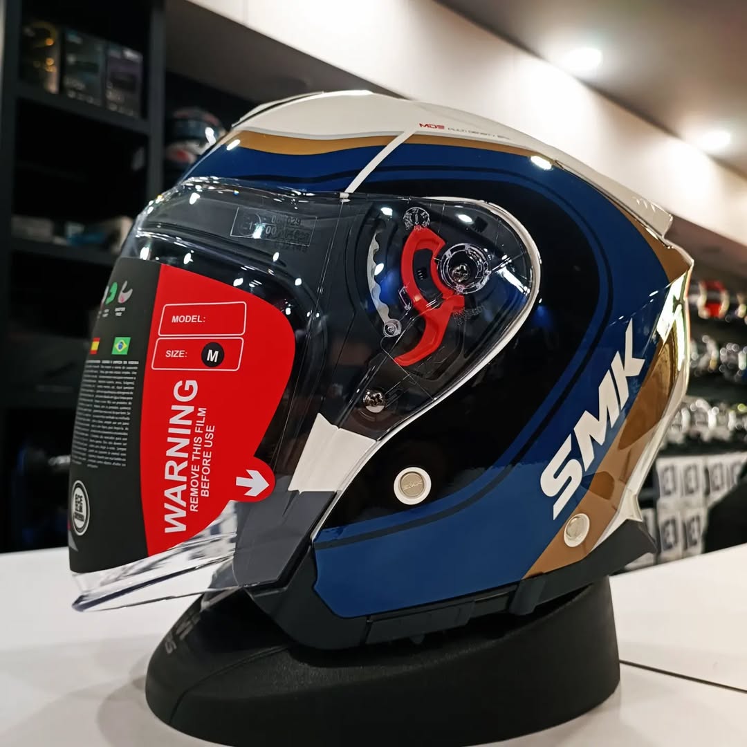 SMK GTJ LIBERO GL157 HALF FACE HELMET GLOSS BLUE