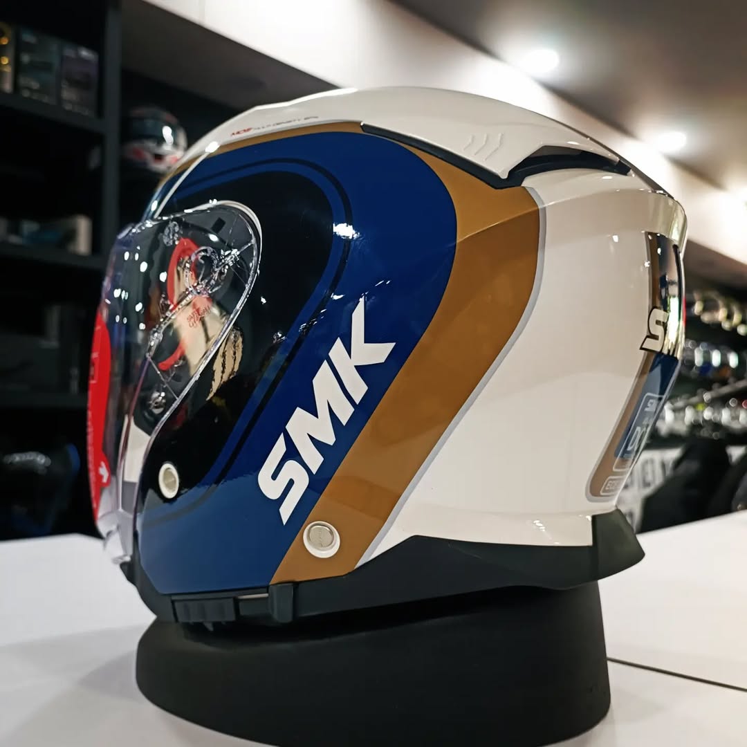 SMK GTJ LIBERO GL157 HALF FACE HELMET GLOSS BLUE