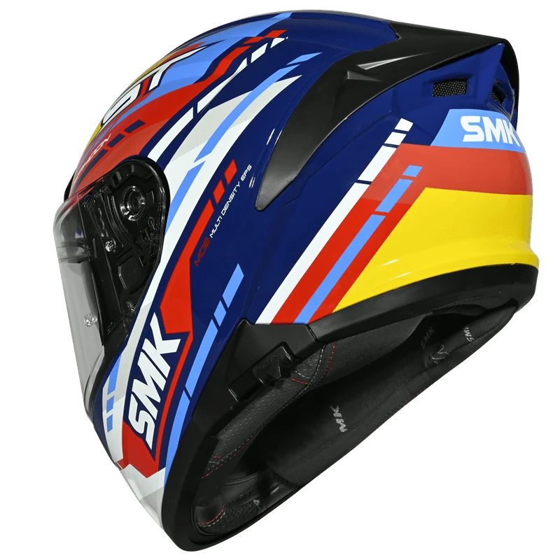 SMK Typhoon Sports Tourer Gloss Blue Red Yellow (GL534) Helmet