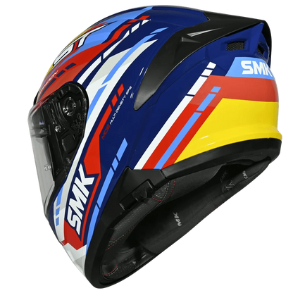 SMK Typhoon Sports Tourer Gloss Blue Red Yellow (GL534) Helmet