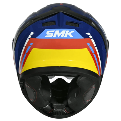 SMK Typhoon Sports Tourer Gloss Blue Red Yellow (GL534) Helmet