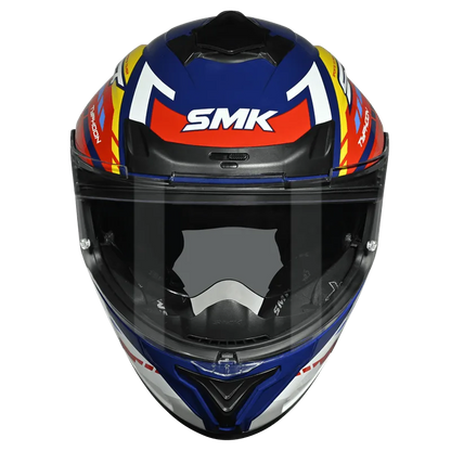 SMK Typhoon Sports Tourer Gloss Blue Red Yellow (GL534) Helmet