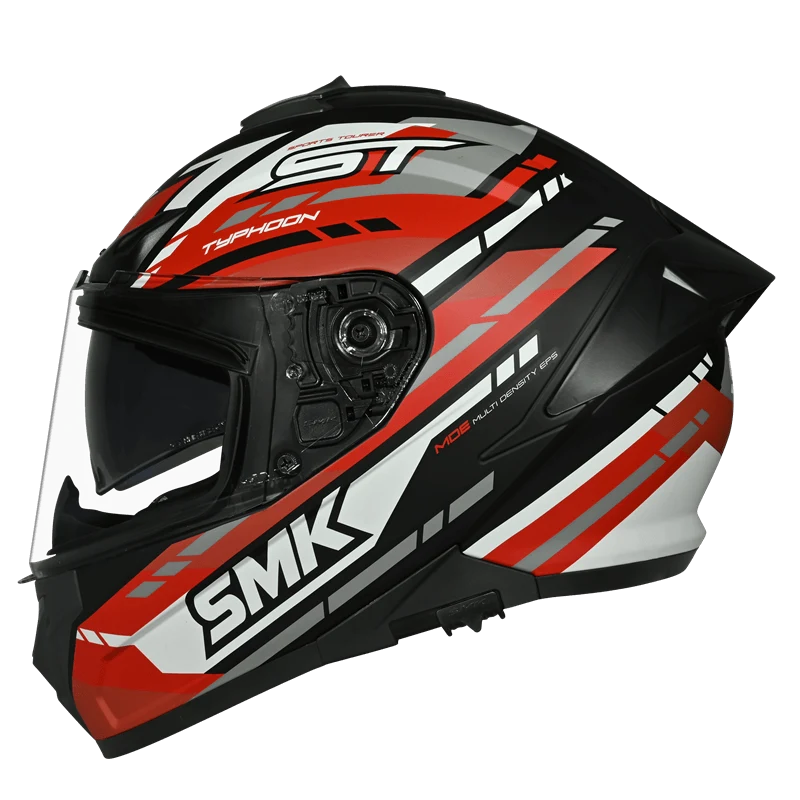 SMK Typhoon Style Sports Tourer Gloss Red Black helmet - GL231 helmet highlight 