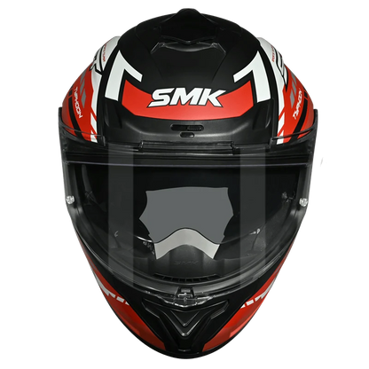 SMK Typhoon Style Sports Tourer Gloss Red Black helmet - GL231