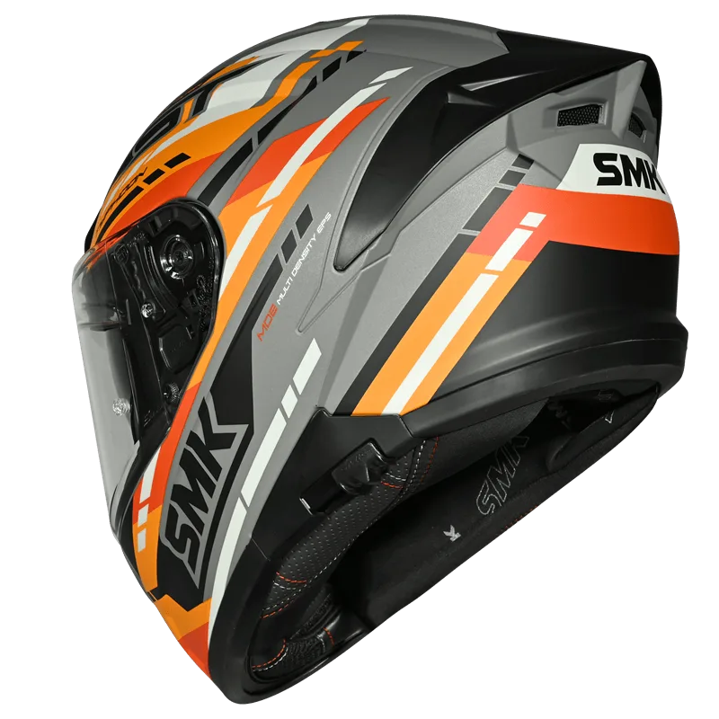 SMK Typhoon Style Sports Tourer Gloss Orange Grey Black helmet - GL672 helmet highlight 