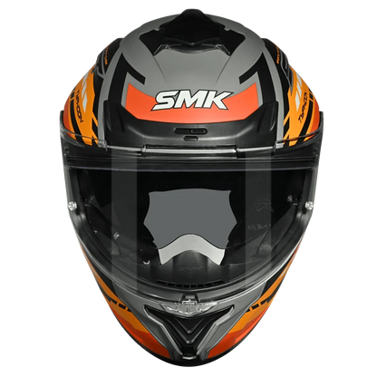 SMK Typhoon Style Sports Tourer Gloss Orange Grey Black helmet - GL672