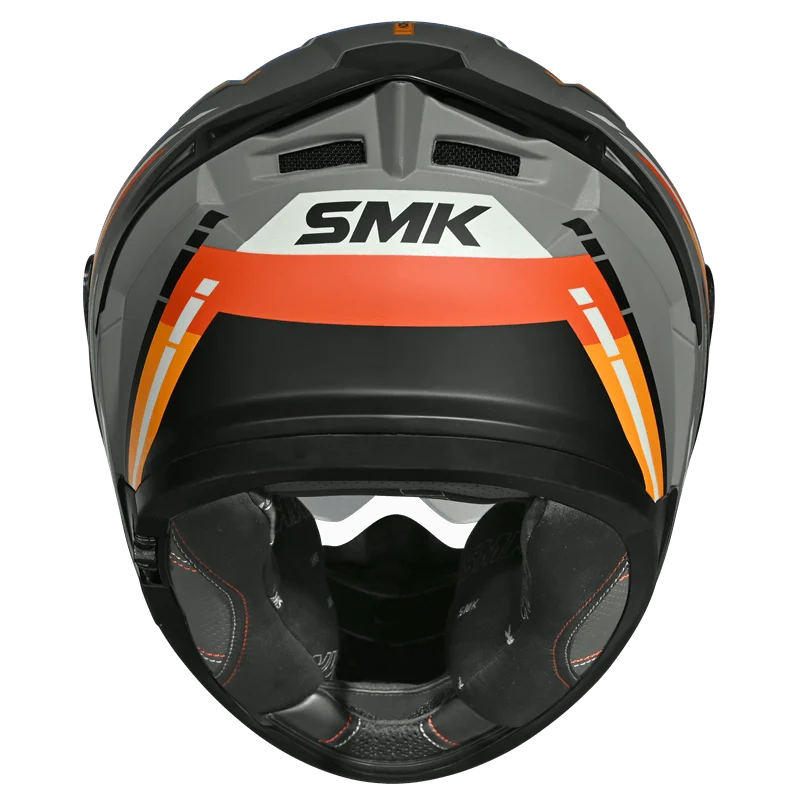 SMK Typhoon Style Sports Tourer Gloss Orange Grey Black helmet - GL672