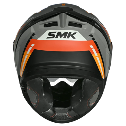 SMK Typhoon Style Sports Tourer Gloss Orange Grey Black helmet - GL672