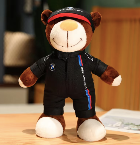 Motorcycle buddy miniature helmet bear