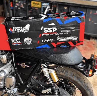 RE Interceptor 650 /GT 650 | SILVER STALLION | DYNO High Performance Exhaust System | Silver Glossy finish | Twin, SS304 - LIFE TIME WARRANTY