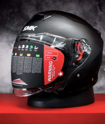 SMK GTJ SOLID open face half helmet - Matt Black | DOT | ECE 22. O6 Certified | MA200