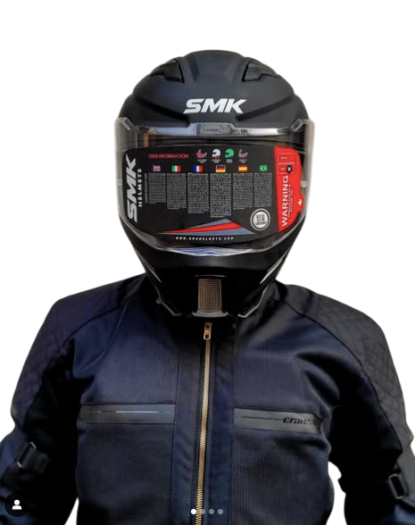 SMK AGNAR | UNICOLOR | MATT BLACK HELMET | MA200 |MODERN RETRO FULL FACE HELMET helmet highlight 