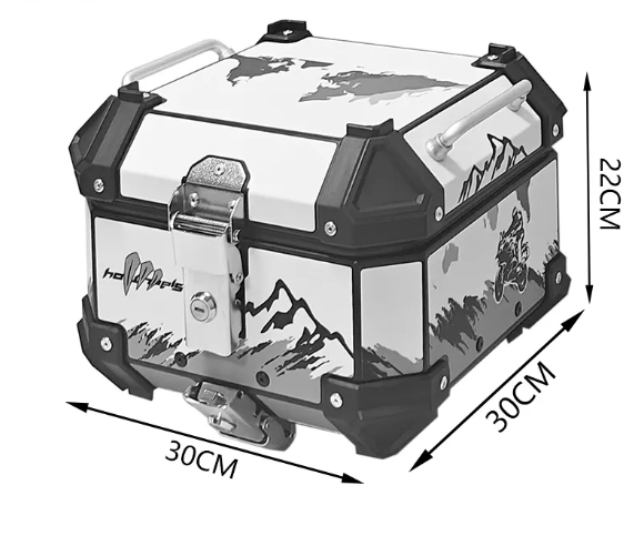 LGP 18 litres aluminium top box with adventure graphics universal 2.0 ( fits all motorcycles )