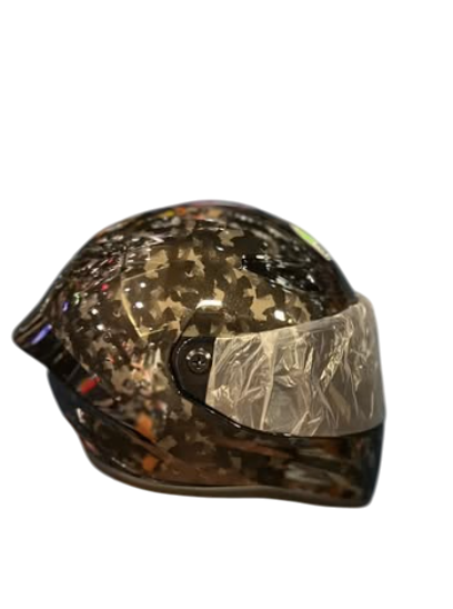 AGV forged carbon (flower type) Creative Motorcycle Miniature helmet ( scale model )