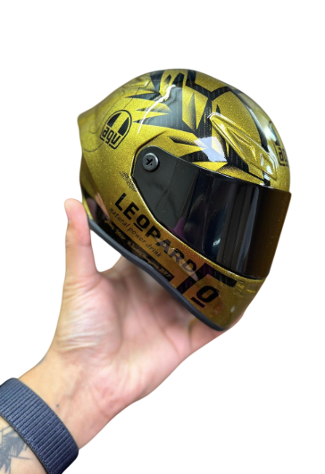 AGV Pista GP R Joan Mir LEOPARD Creative Motorcycle Miniature helmet ( scale model )