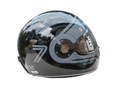 SMK Retro Seven Black GL260  SMK Helmet - Glossy
