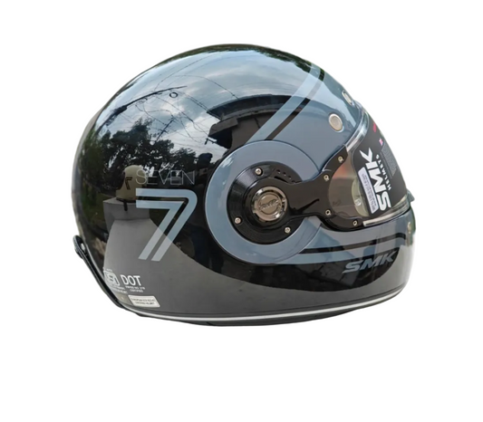SMK Retro Seven Black GL260  SMK Helmet - Glossy