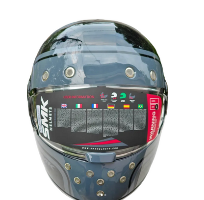 SMK Retro Seven Black GL260  SMK Helmet - Glossy