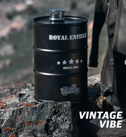 ROYAL ENFIELD CONIC DRUM BOTTLE - BLACK | Ideal for Gifting / Collectibles Edition