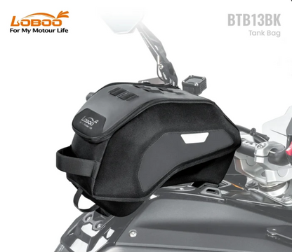 LOBOO BTB13BK Motorcycle Tank Bag with Anti-Theft Quick-Release System and Rain Cover, Custom Fit for BMW R1300GS Adventure Original Mounting Points