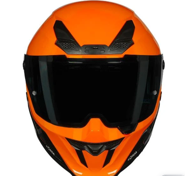 HELMET KORDA ICON DUO GLOSS BLACK ORANGE  W/V FULL FACE HELMET ISI CERTIFIED
