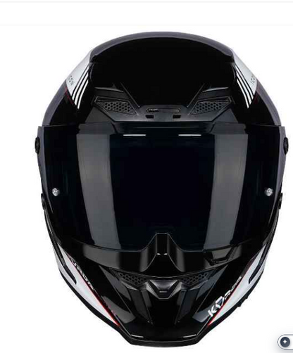 HELMET KORDA ICON NERO GLOSS WHITE W/V FULL FACE HELMET ISI CERTIFIED