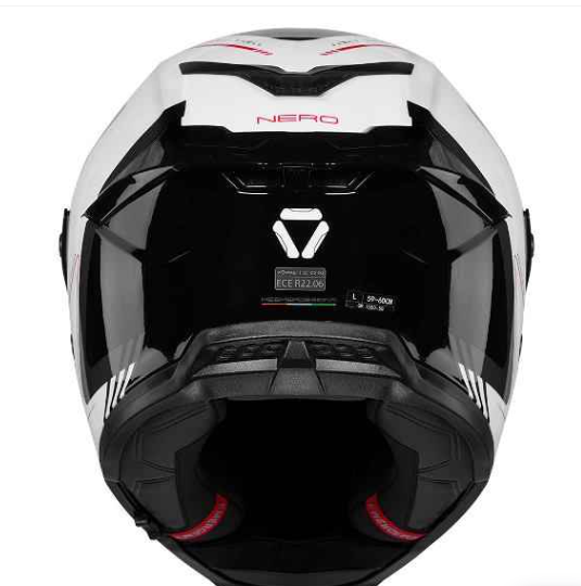 HELMET KORDA ICON NERO GLOSS WHITE W/V FULL FACE HELMET ISI CERTIFIED