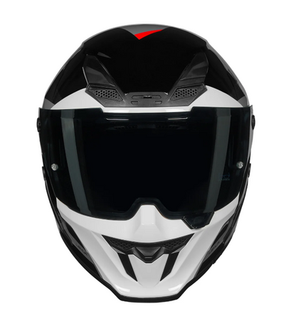 HELMET KORDA ICON LEMUR GLOSS WHITE RED L W/V FULL FACE HELMET ISI CERTIFIED