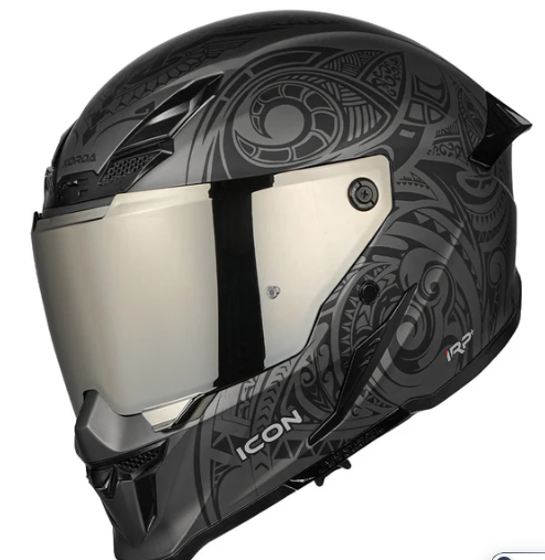 HELMET KORDA ICON MAORI MATT GREY W/V FULL FACE HELMET ISI CERTIFIED