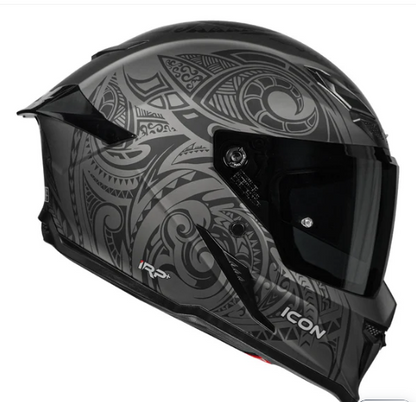 HELMET KORDA ICON MAORI MATT GREY W/V FULL FACE HELMET ISI CERTIFIED
