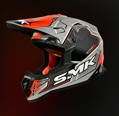 SMK Allterra Maverix Grey Black Orange Gloss (GL627) Helmet